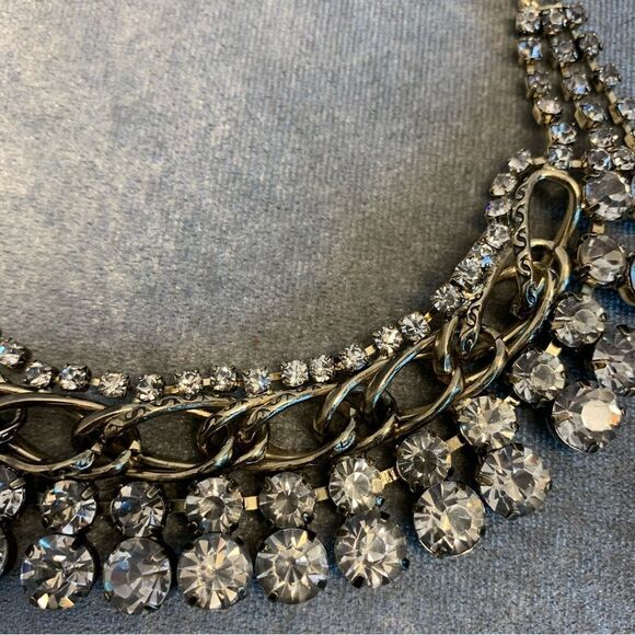 MELANIE Lyne Crystal rhinestone chain evening formal necklace NWT - Picture 7 of 11